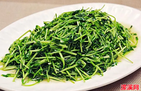 简单地道的家常炒豆苗，大厨做出来色泽翠绿